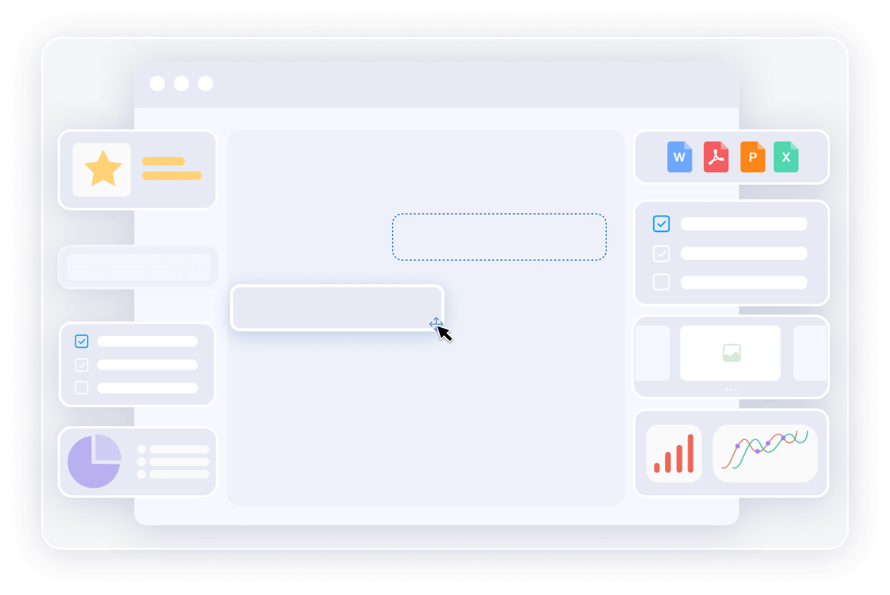 Just drag and pull to develop the application.